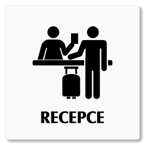 Recepce, 100x100mm, bílá, Nevada